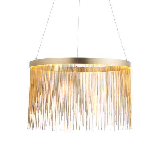 Zelma Satin Brass with Gold Effect Chains Pendant Light