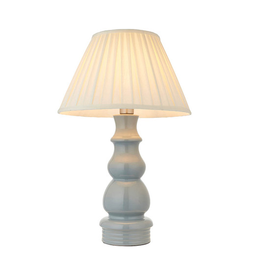 Provence and Carla Grey Glaze with Cream Shade Table Lamp