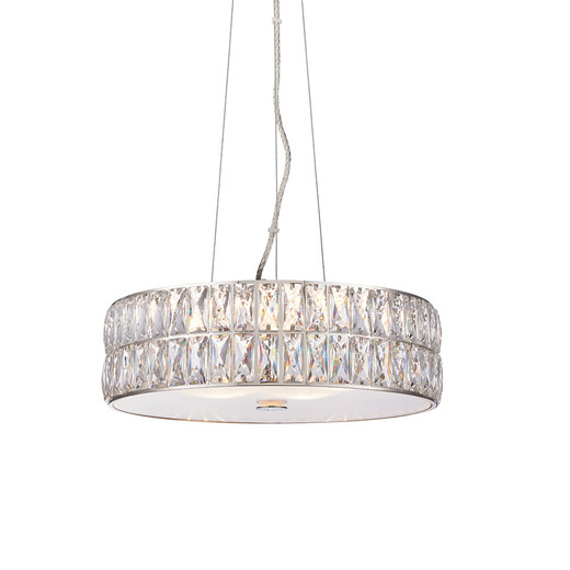 Verina 5 Light Chrome with Crystal Pendant Light