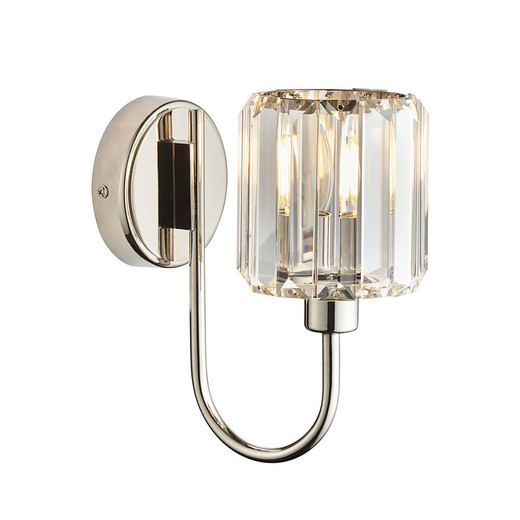 Berenice Bright Nickel with Clear Diffuser Wall Light