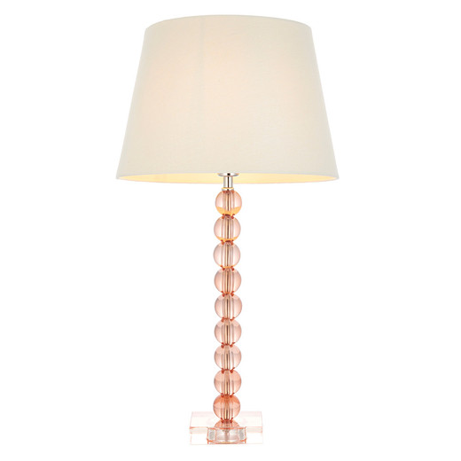 Adelie and Cici Polished Nickel with and Ivory Shade Table Lamp