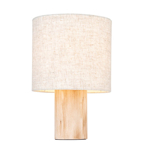Durban Wood with Natural Shade Table Lamp