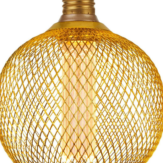 Searchlight Wire Mesh Gold Globe Lamp 