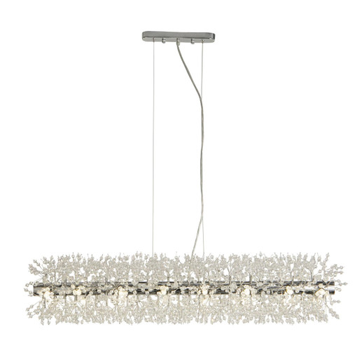 Searchlight Sunburst 16 Light Chrome and Glass Beads Bar Pendant Light 