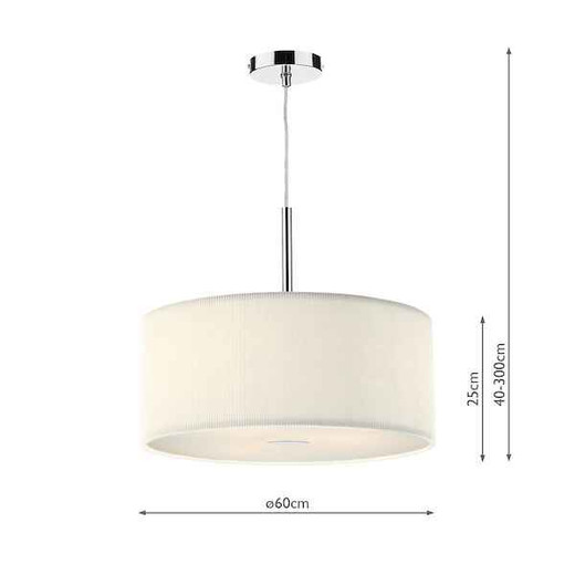 Zaragoza 3 Light Cream 600MM Pendant Light