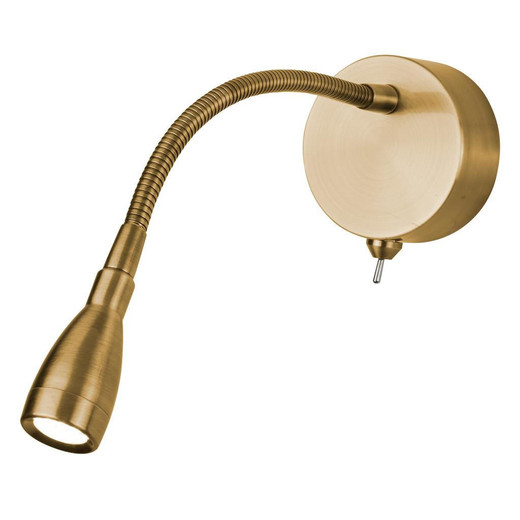 Searchlight Flexy Satin Brass Adjustable Reading LED Wall Light 