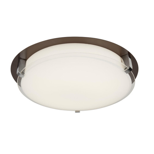 Searchlight Edinburgh Brown with Opal Glass Diffuser LED FLush Ceiling Light 