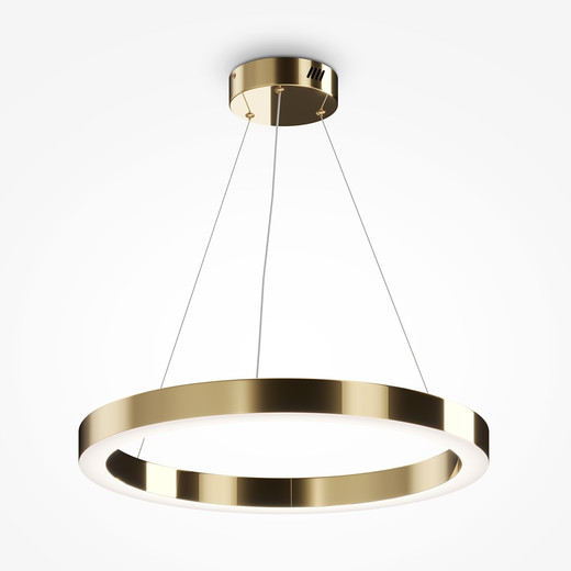 Saturno Brass 60cm LED Ringed Pendant Light