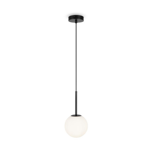 Maytoni Basic Form Black with White Diffuser 15cm Pendant Light 