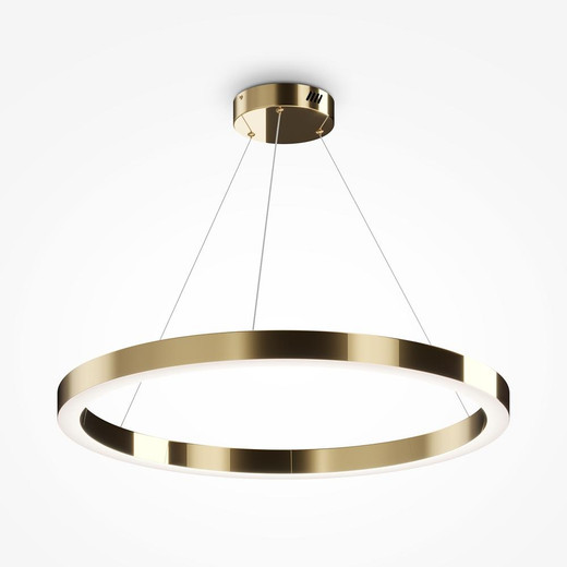 Maytoni Saturno Brass 80cm LED Ringed Pendant Light 
