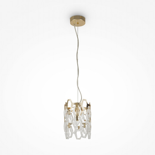 Tissage Gold with Crystal Diffuser Pendant Light