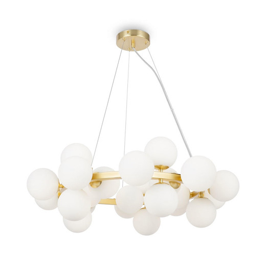 Dallas 25 Gold with White Diffusers Pendant Light
