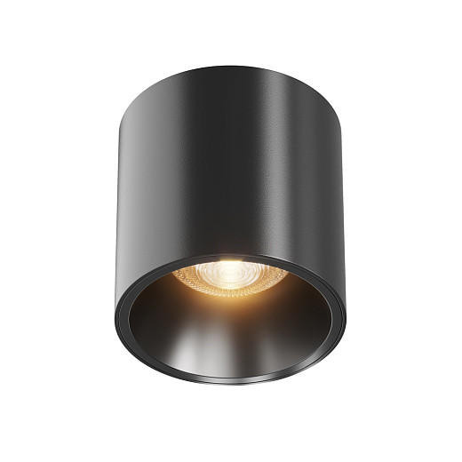 Maytoni Alfa LED Black Dimmable 12W 3000K Surface Downlight 