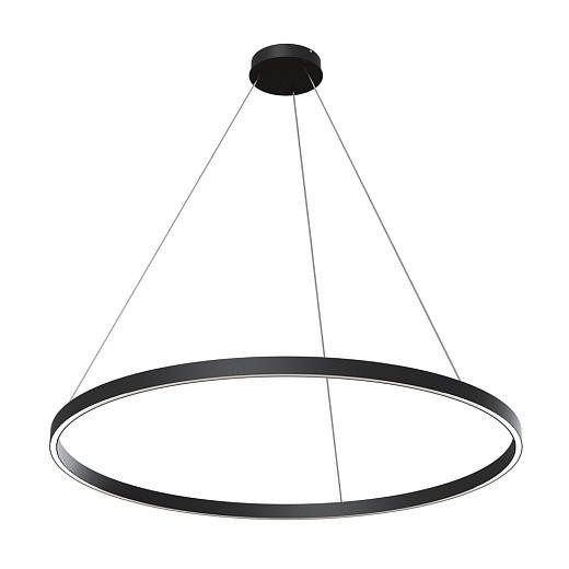 Maytoni Rim Black 100cm LED Ringed Pendant Light 