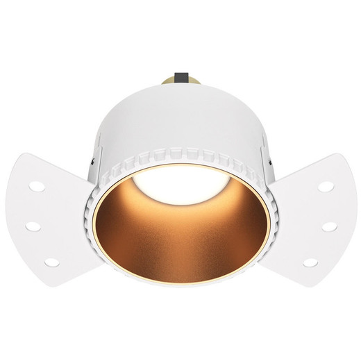 Maytoni Share Matt Gold with White 20W Round Ceiling Recessed Light 