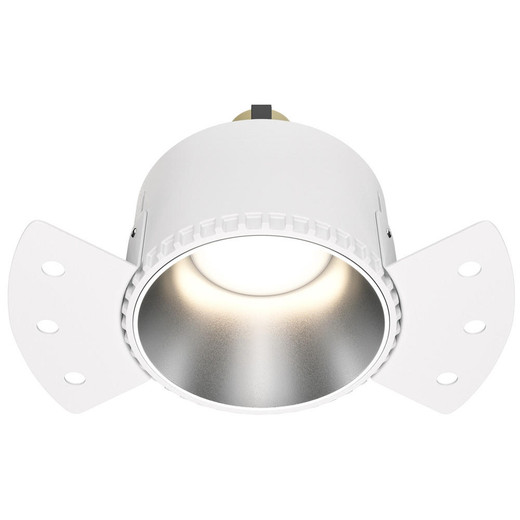 Maytoni Share Silver with White 20W Round Ceiling Recessed Light 
