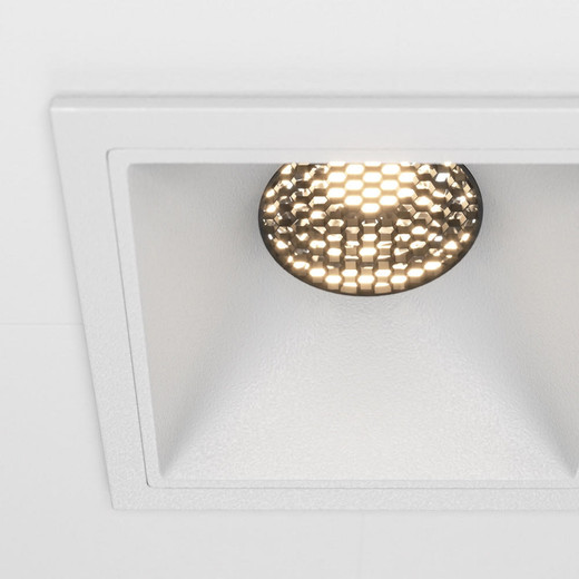 Square Single Led Alfa LED White 10W 3000K Dimmable Square Recessed Light