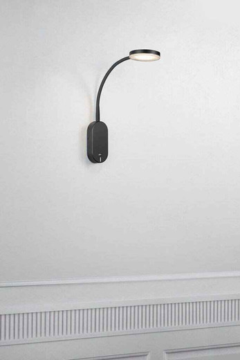 Mason Black with Frosted Glass Wall Light