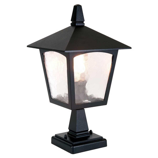 Elstead Lighting York Black Lantern IP43 Top Post Light 