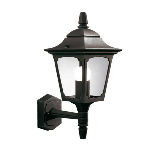 Elstead Lighting Chapel Mini Black Upward Outdoor Wall Light 