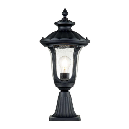 Elstead Lighting Chicago Black 23cm IP44 Top Post Light 