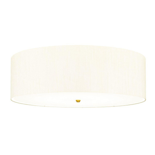 Flambeau Fletcher 7 Light Aged Brass 85cm Shaded Flush Ceiling Light 
