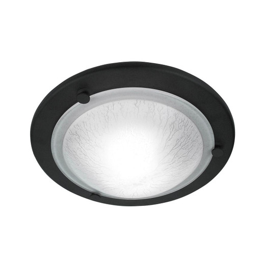 Elstead Lighting Berwick Black Flush Ceiling Light 