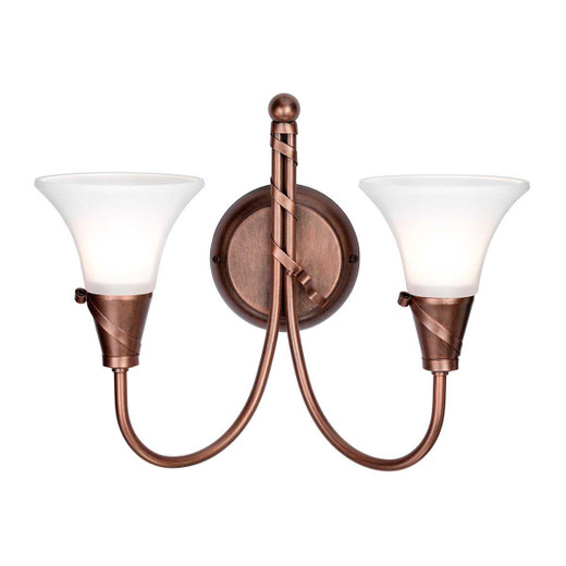 Elstead Lighting Emily 2 Light Copper Wall Light 
