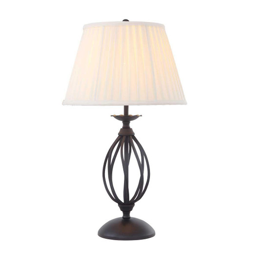 Elstead Lighting Artisan Black with Ivory Shade Table Lamp 