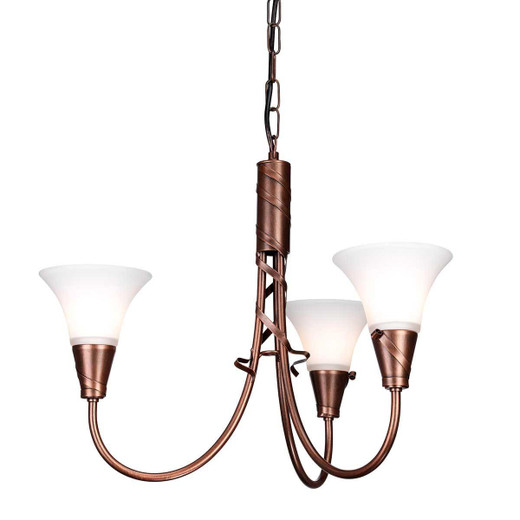 Elstead Lighting Emily 3 Light Copper Chandelier 