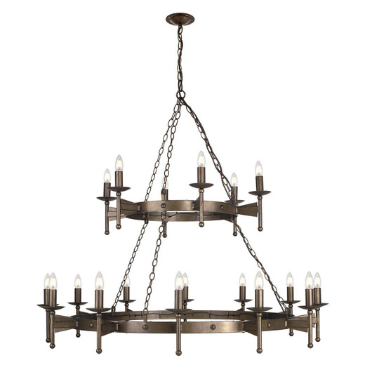 Elstead Lighting Cromwell 18 Light Old Bronze Chandelier 