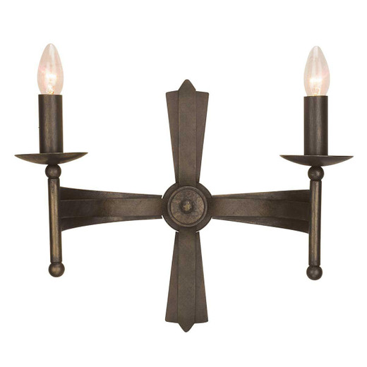 Elstead Lighting Cromwell 2 Light Old Bronze Wall Light 
