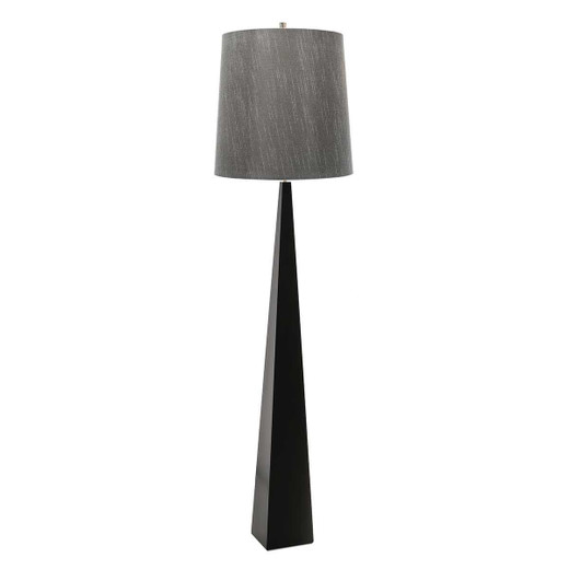 Elstead Lighting Ascent Black with Grey Shade Floor Lamp 