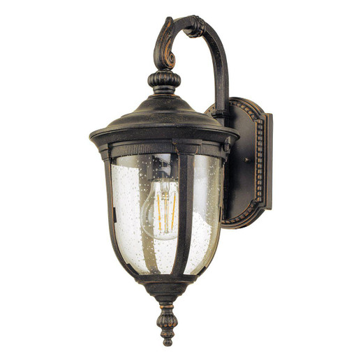 Elstead Lighting Cleveland B Weathered Bronze 18cm IP44 Wall Light 