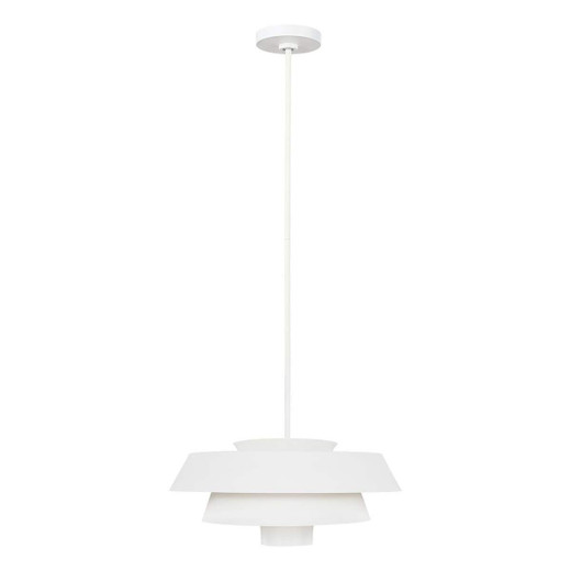 Flambeau Brisbin Matte White Pendant Light 