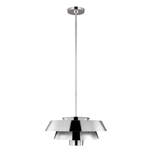 Flambeau Brisbin Polished Nickel Pendant Light 