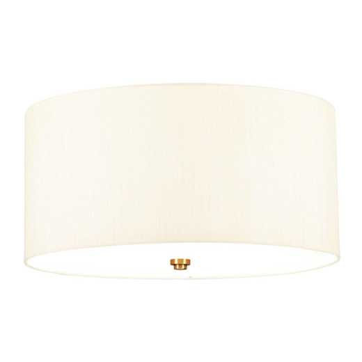 Flambeau Fletcher 3 Light Aged Brass 45cm Shaded Flush Ceiling Light 