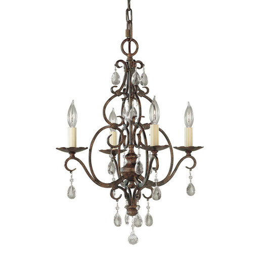 Flambeau Chateau 4 Light Mocha Bronze Chandelier 