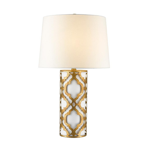 Gilded Nola Arabella Distressed Gold Table Lamp 