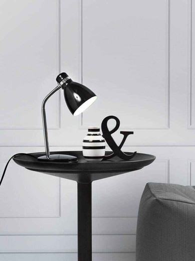 Cyclone Adjustable Black Table Lamp