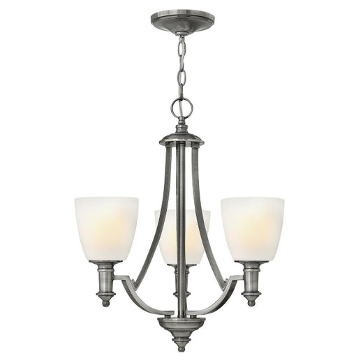 Hinkley Truman 3 Light Antique Nickel Chandelier 