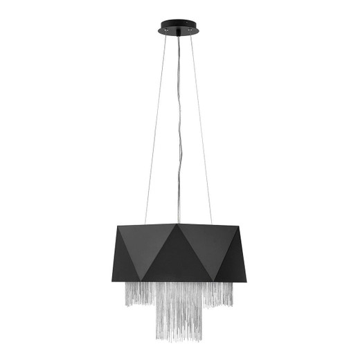 Hinkley / Fredrick Ramond Zuma 6 Light Satin Black with Silver Pendant Light 