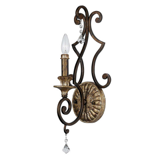 Quoizel Marquette Heirloom and Brown Wall Light 