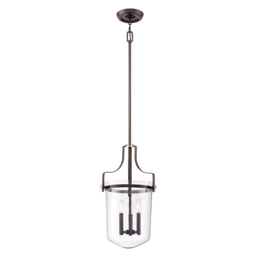 Quoizel Penn Station 3 Light Western Bronze Pendant Light 
