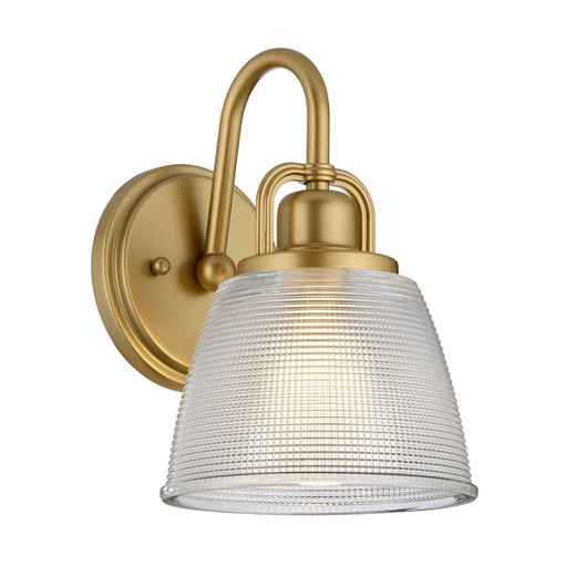 Quoizel Dublin Painted Natural Brass IP44 Bathroom Wall Light 