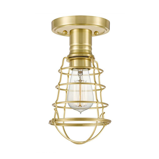 Quoizel Mixon Brushed Brass Semi Flush Ceiling Light 