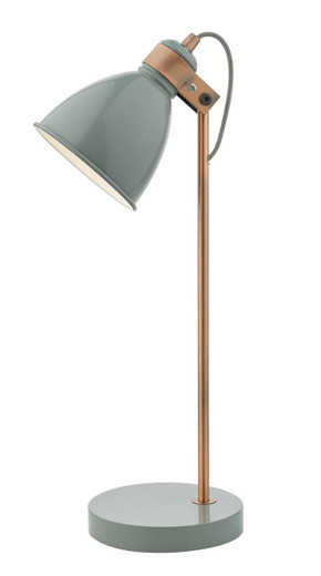 Frederick Grey and Copper Adjustable Task Table Lamp