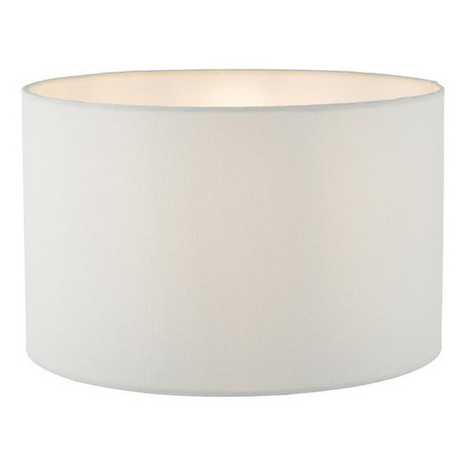 Dar Lighting Bidella White Linen Drum 32cm Shade Only 