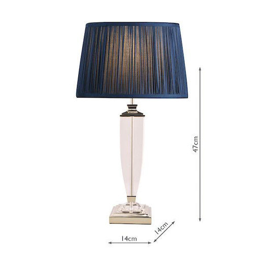 Laura Ashley Lighting Carson Extra-Large Polished Nickel Base Only Table Lamp - Clearance 