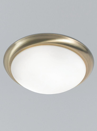 Franklite Circular 3 Light Bronze with Matt White Diffuser Flush Ceiling Light 